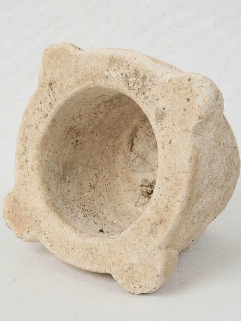 Rustic Hand-Carved Stone Mortar Design