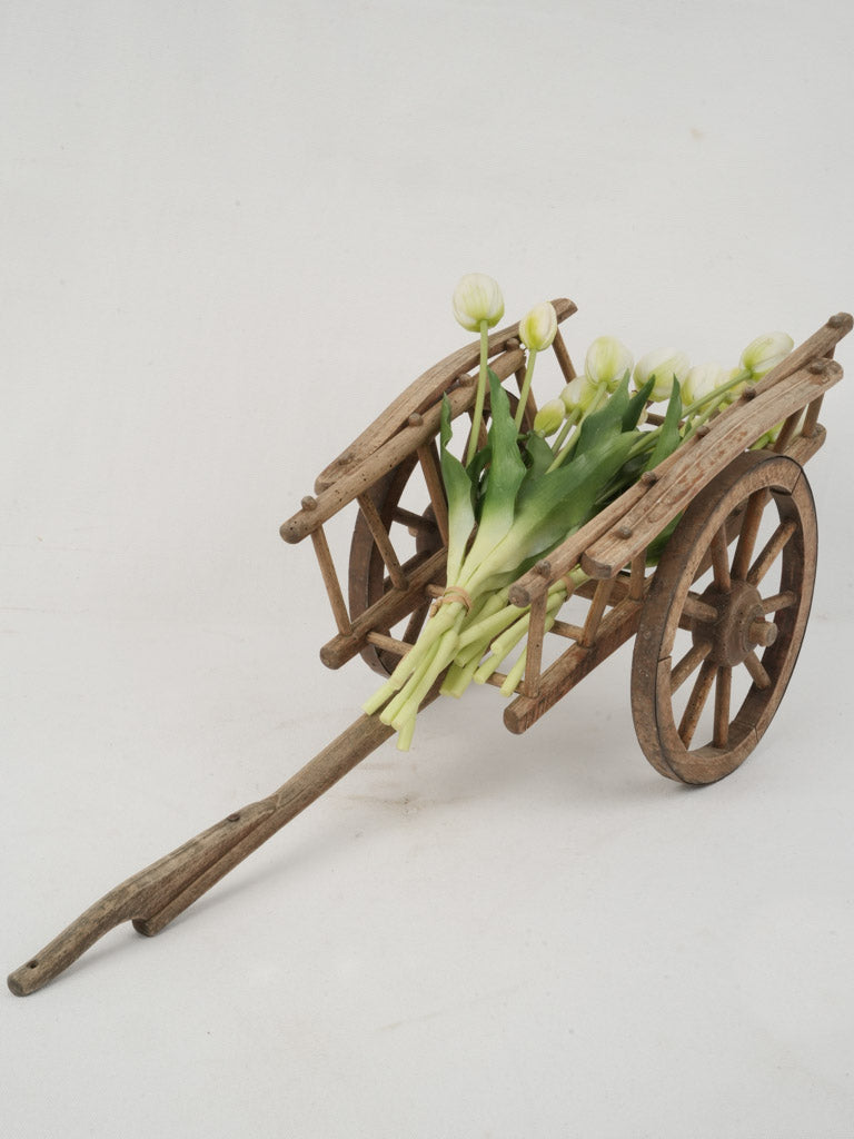 Weathered, Handmade Farm Cart Antiques