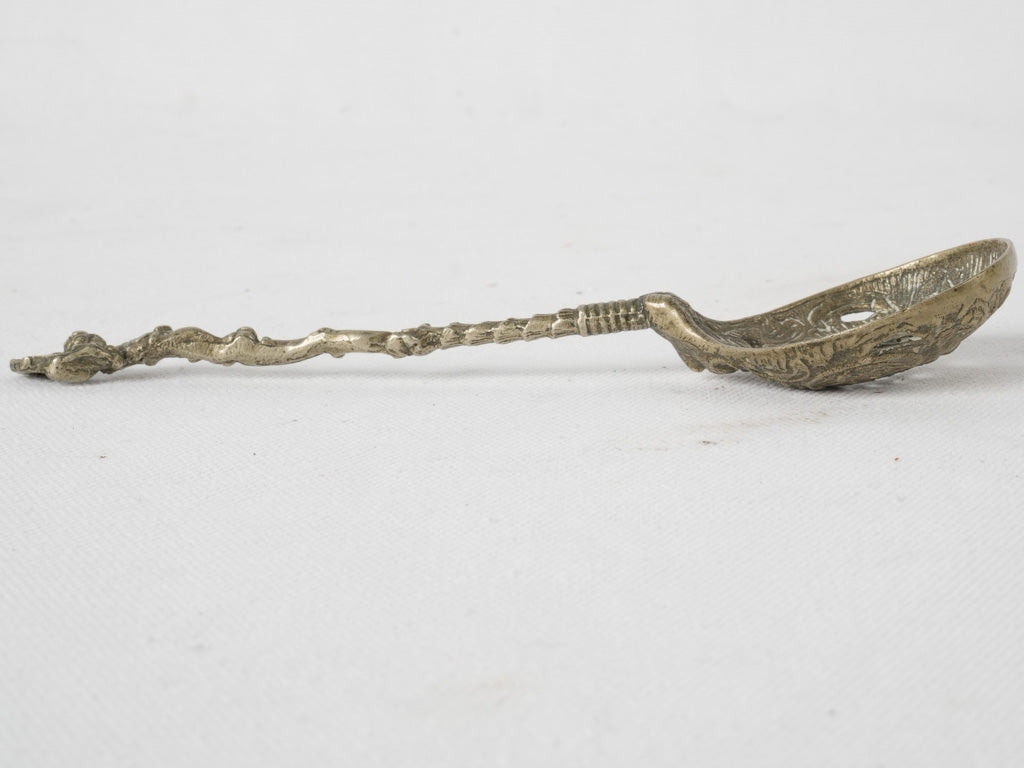 Polished 19th-century sugar sifter spoon