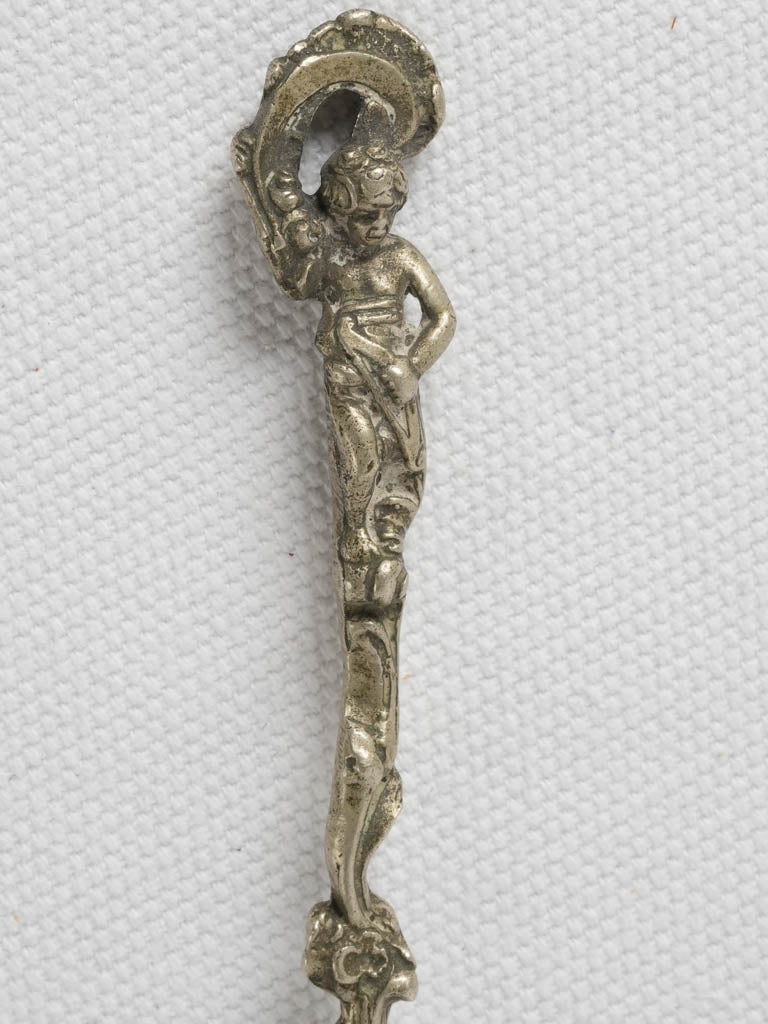 Silver-plated openwork sugar caster spoon