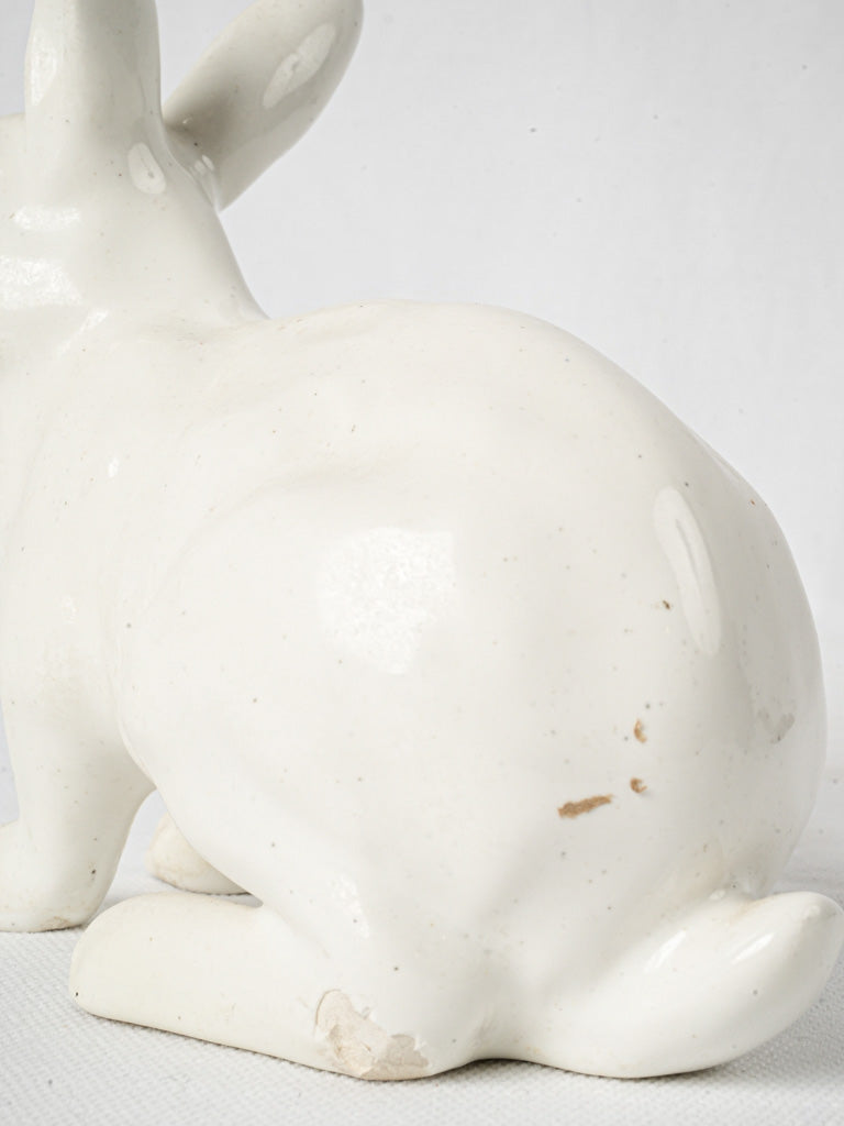 Lovely white-glazed Mesnil de Bavent rabbit