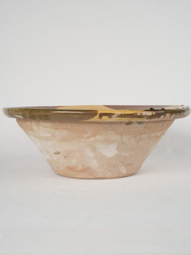 Traditional Spanish glazed pottery bowl