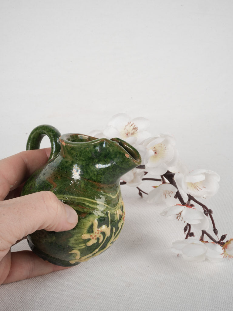 Vintage jaspé glazed pitcher