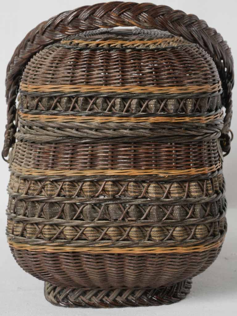 Rustic French woven market basket