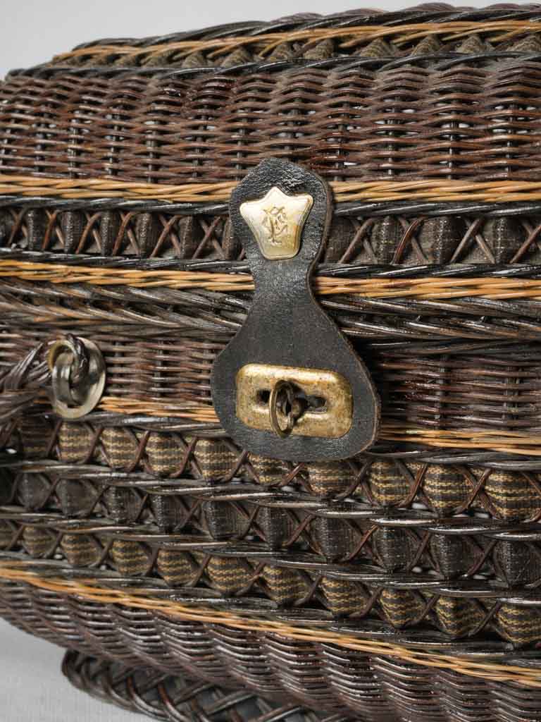 Delicate two-handle French woven basket