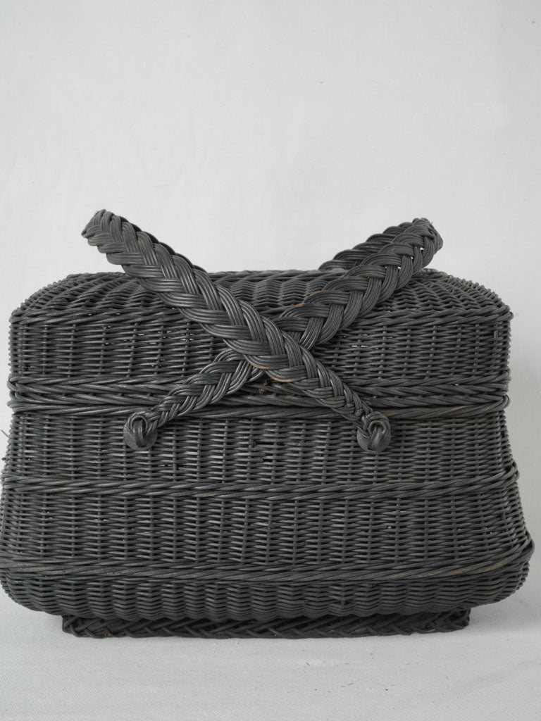 Exquisite 19th-century wicker market basket