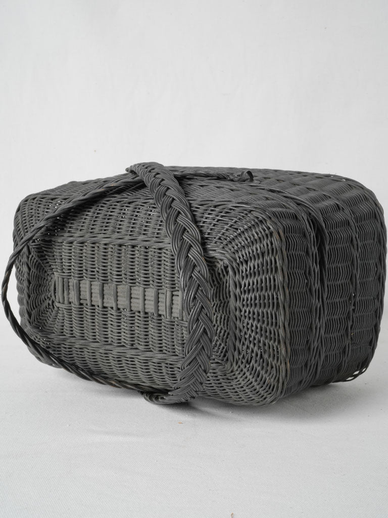 Timeless fine black wicker market basket