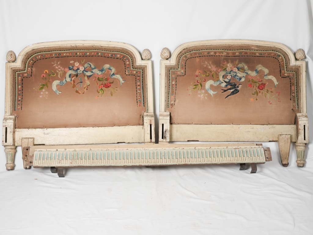 Time-worn ornamental single bedstead