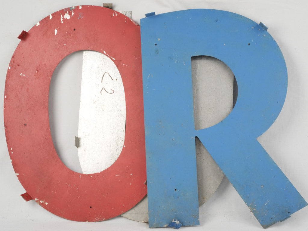 French-themed vintage metal letters