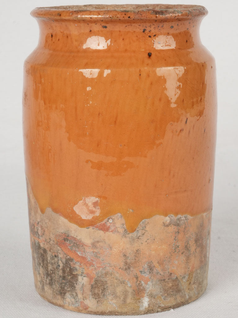 Historic earthy French ceramic pot  