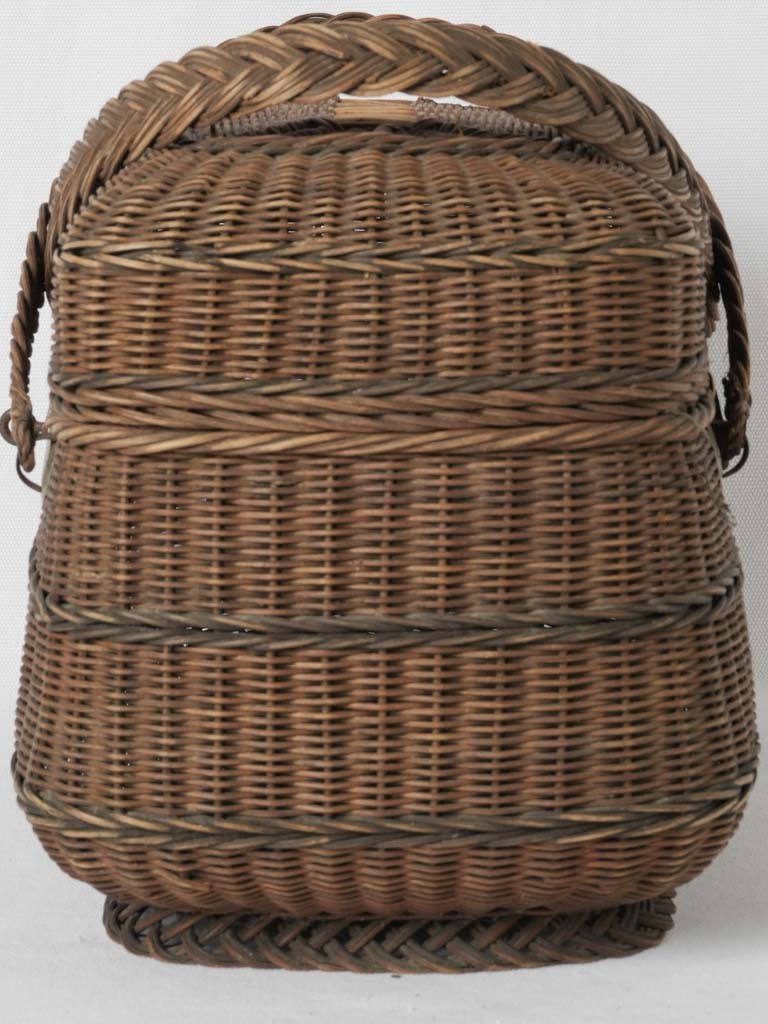 Traditional, brown vintage shopping basket