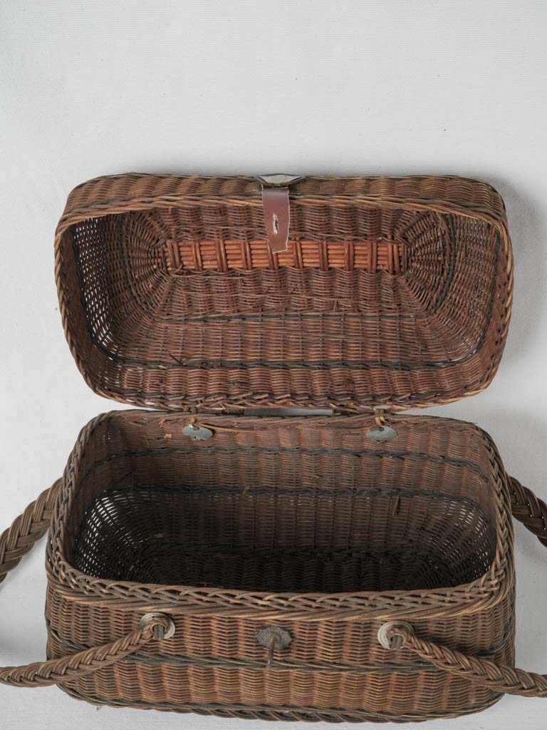 Charming, French pigeon wicker carrier