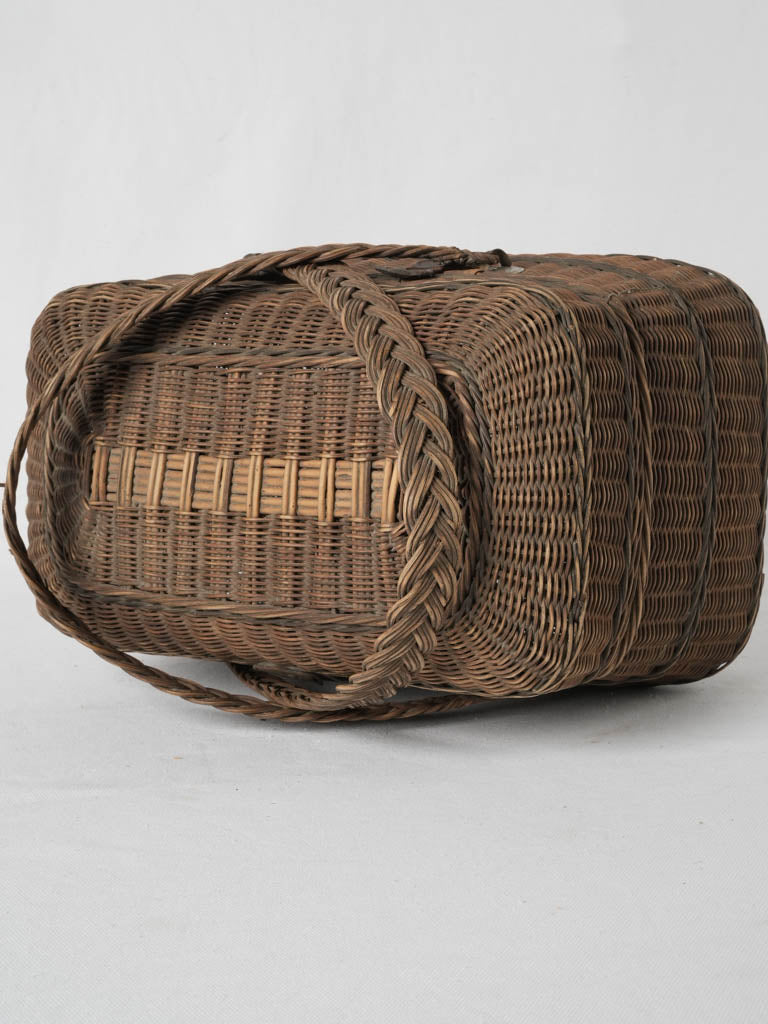 Retro, 19th-century wicker market basket