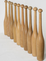 Elegant Scandinavian wood juggling clubs