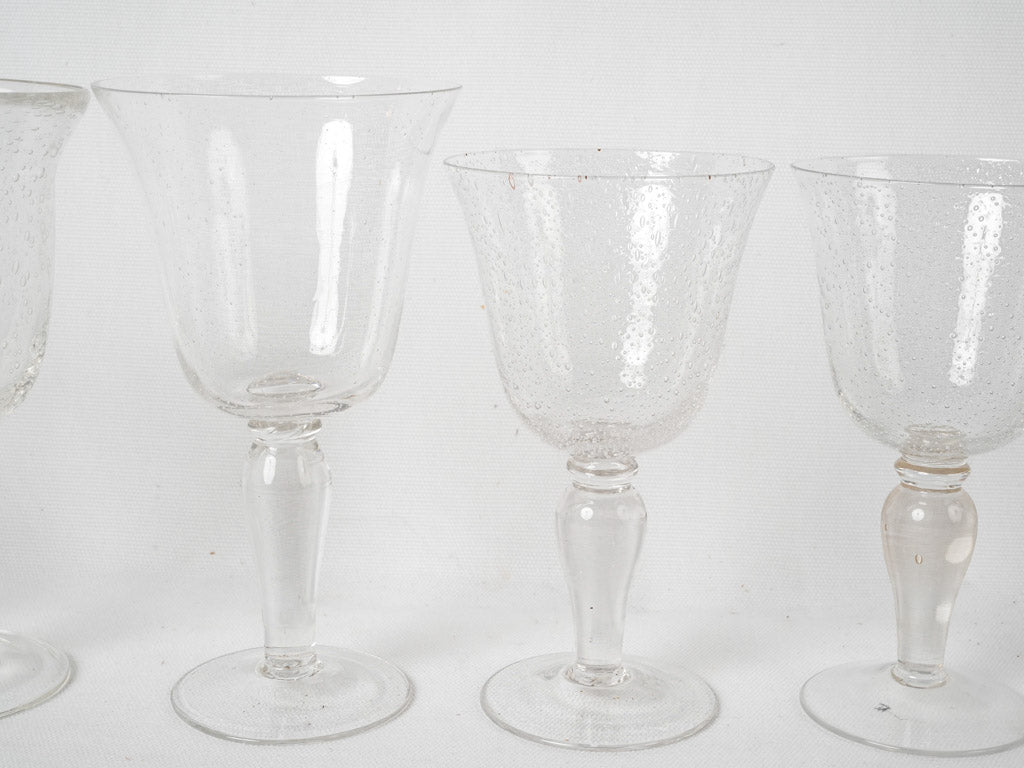 Luxurious vintage wine glasses