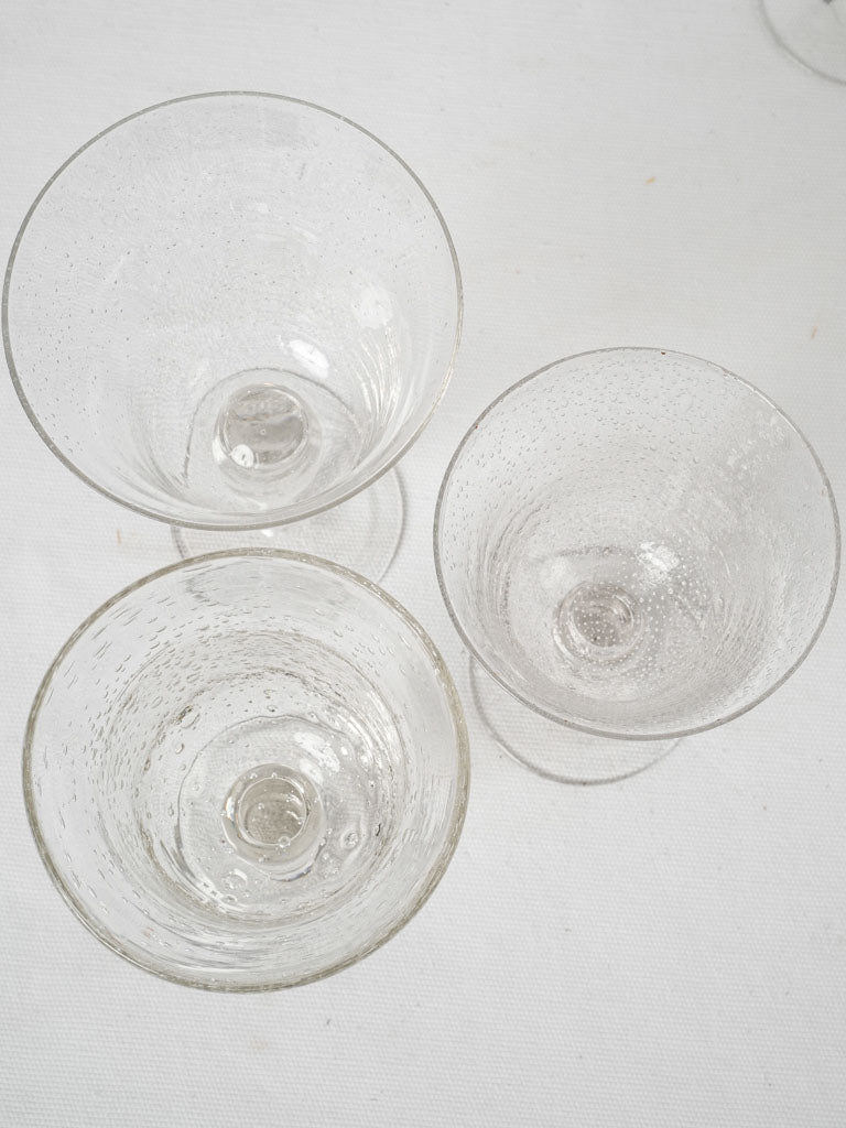 Artistic hand-blown bubble wine glasses