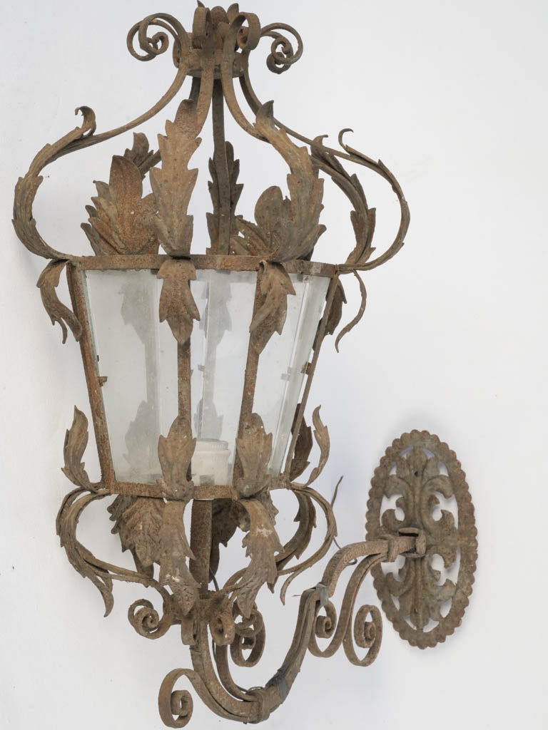 Antique outdoor tole iron lanterns