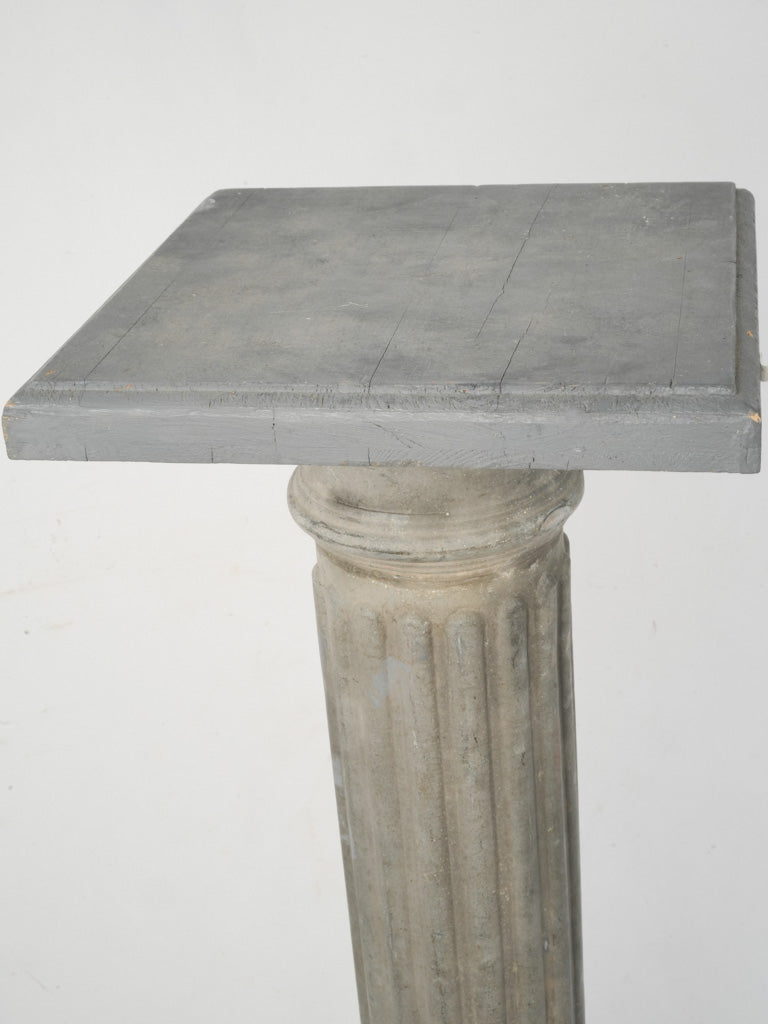 Patina-finished 19th Century Pedestal