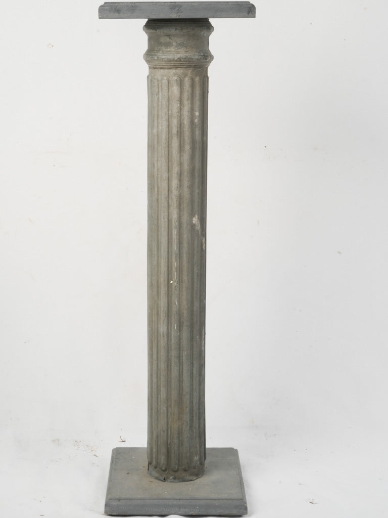 Rustic Zinc Column Garden Pedestal