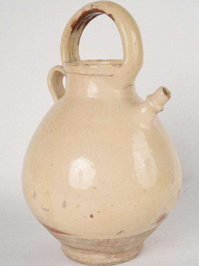 Provencal glazed ceramic water ewer  