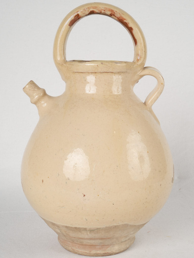 Vintage Aubagne pale yellow jug  