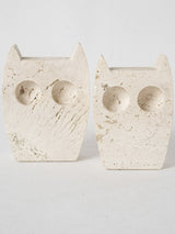 Elegant mid-century decorative owl statues