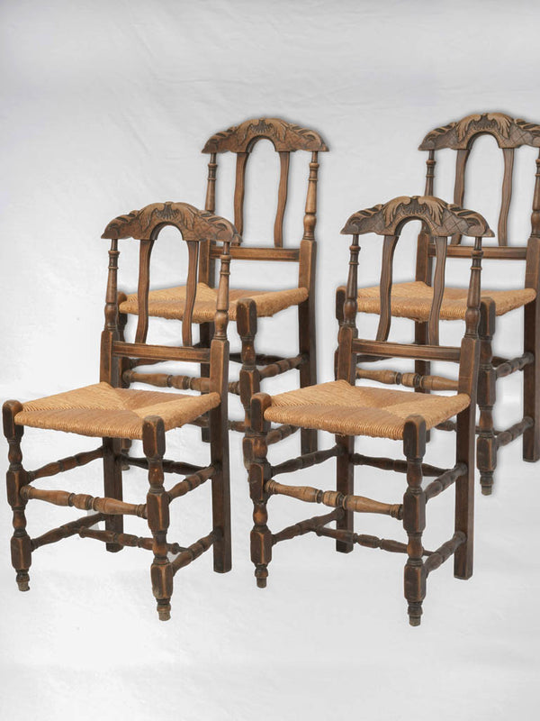 Vintage beechwood Provençal dining chairs