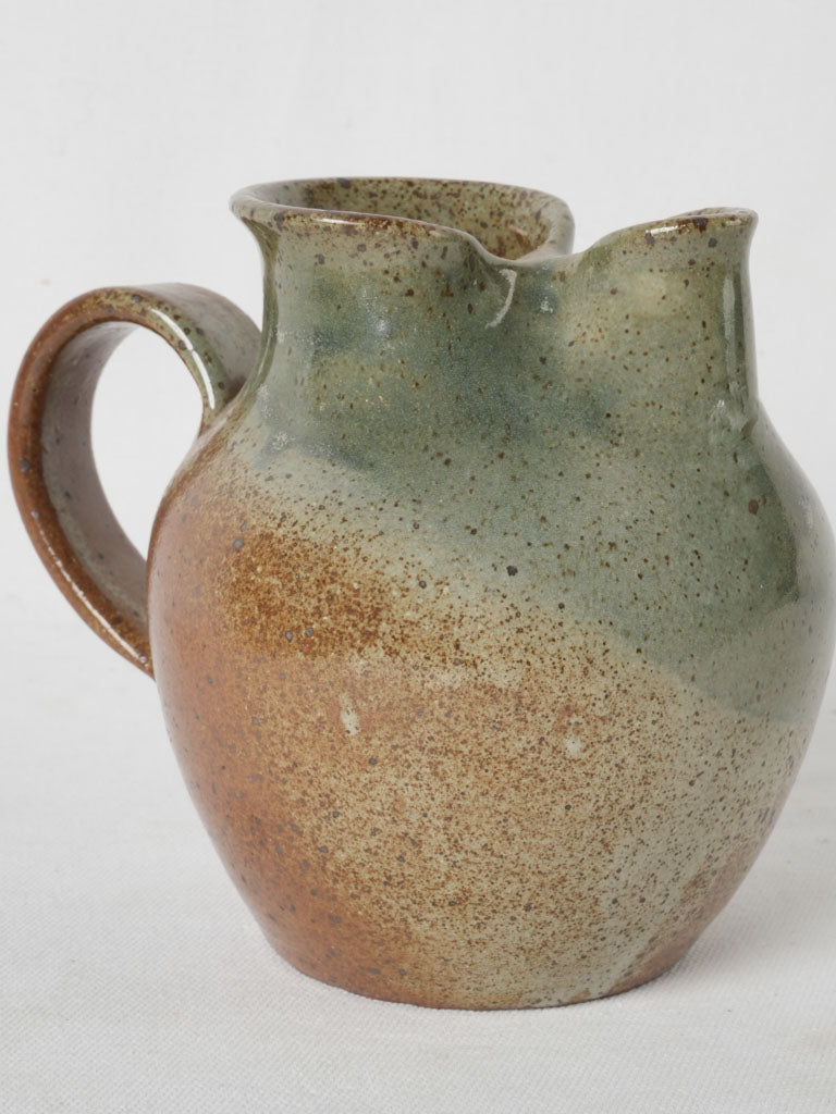 Vintage stoneware floral pitcher