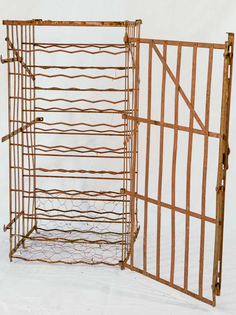 Secure, Vintage Iron Wine Storage Solution