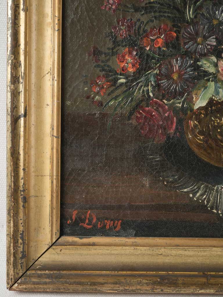 Delicate ornate gilded framed painting