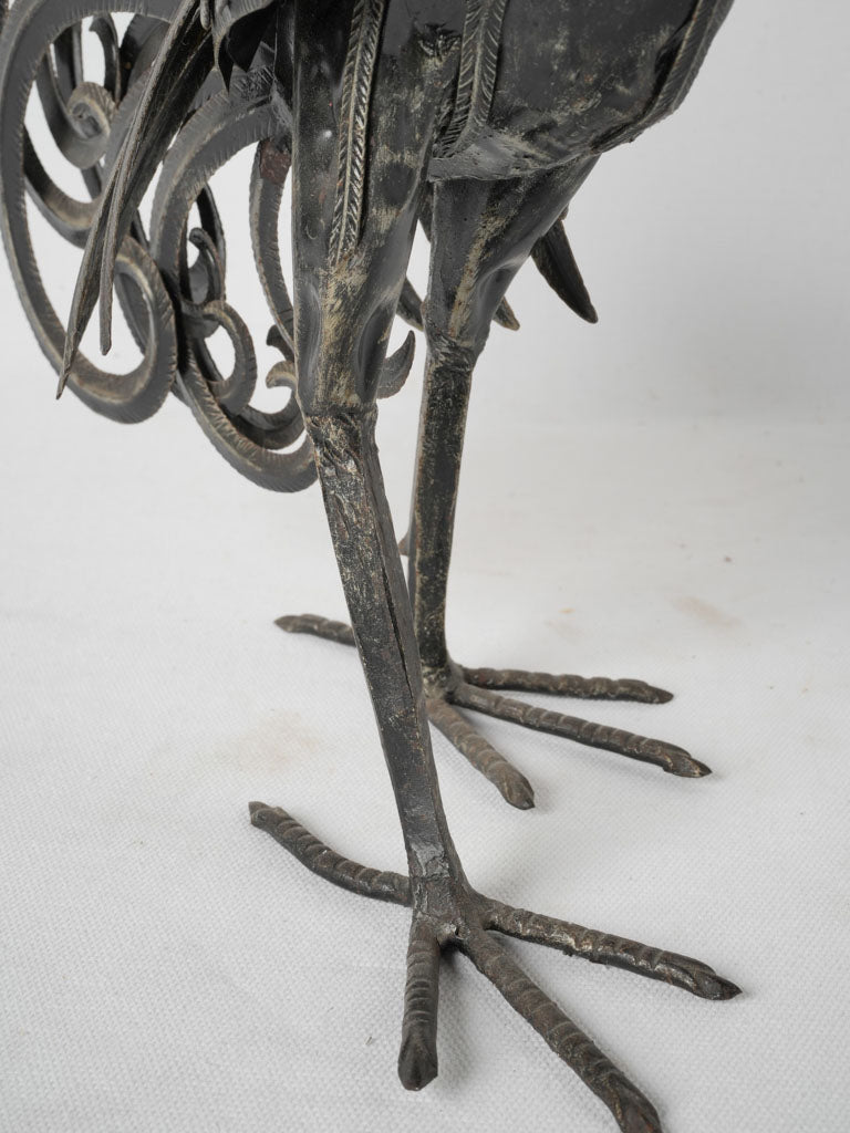 Ornate metal rooster figurine