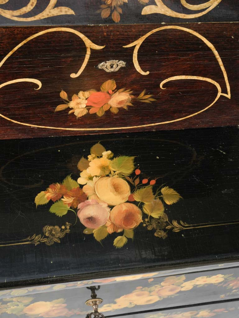 Delicate artistic floral commode