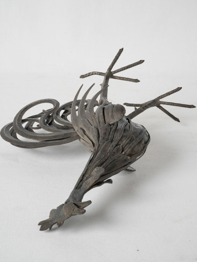Unique metal cockerel sculpture