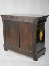 Antique mid-century floral commode