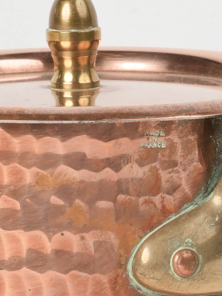 Authentic heirloom copper saucepan