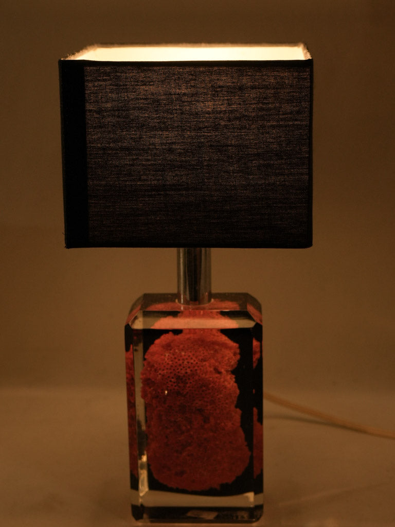 Creative 1970s red coral resin lamp