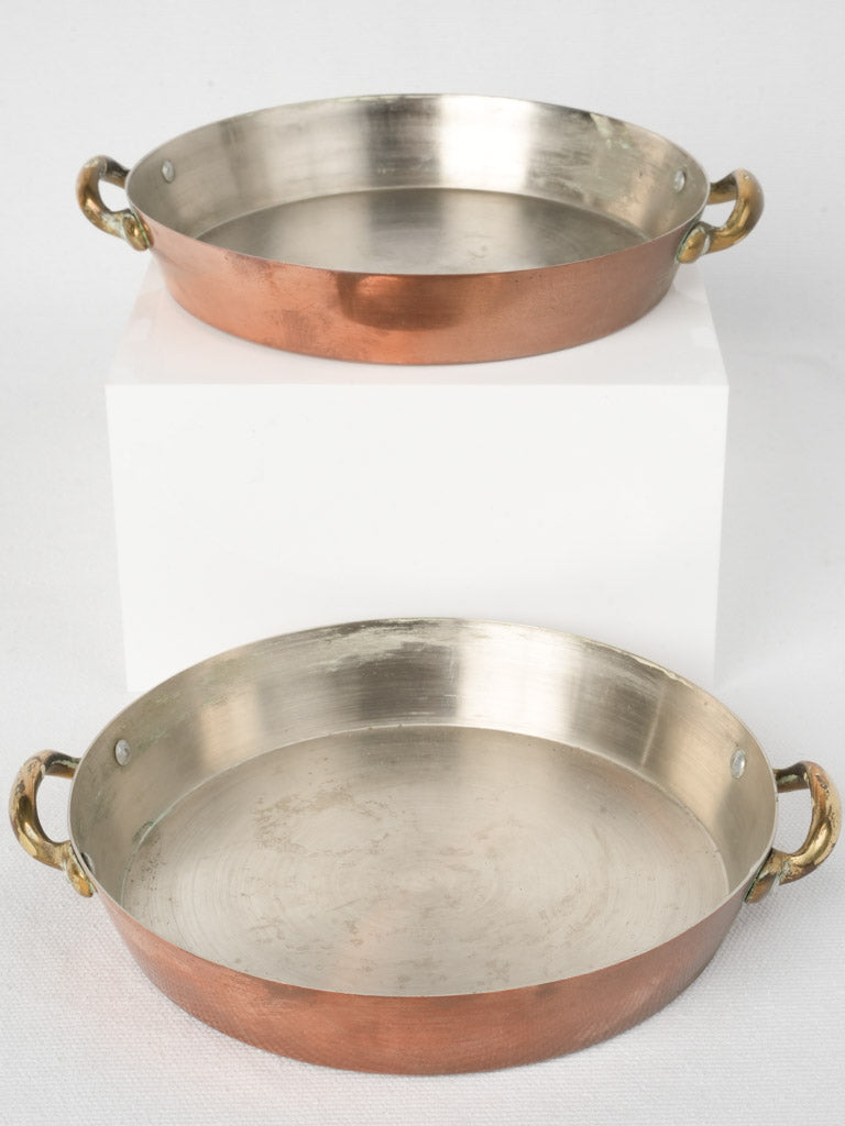 Traditional tin-lined baking dishes  