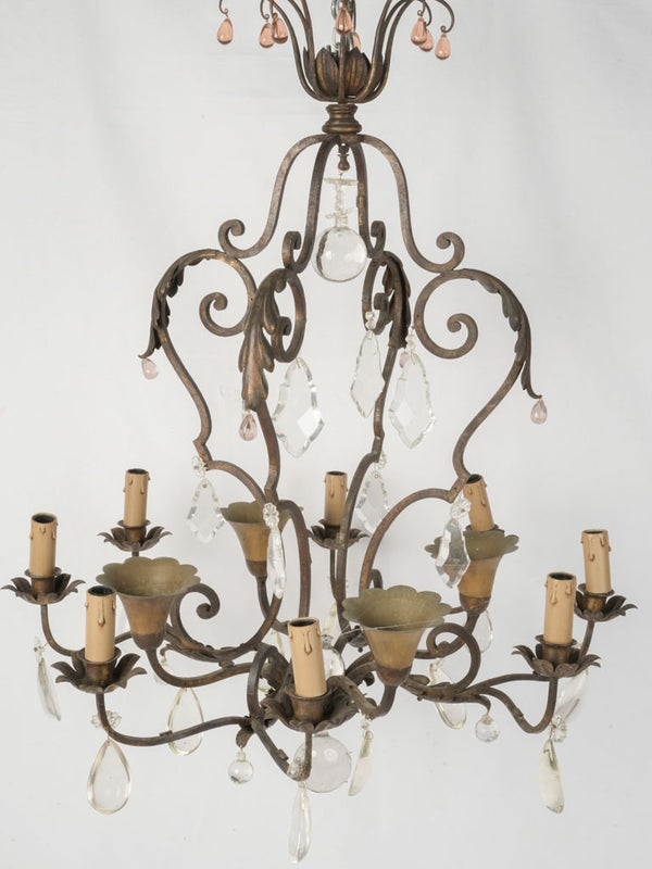 Exquisite Crystal Amber Drop Chandelier