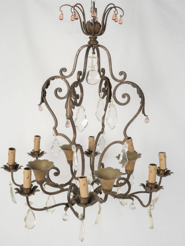 Antique Wrought Iron Chandelier