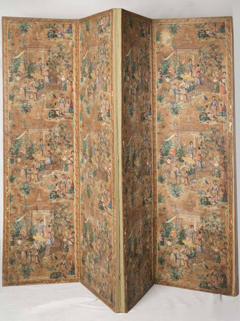 Exquisite antique Italian paper screen  