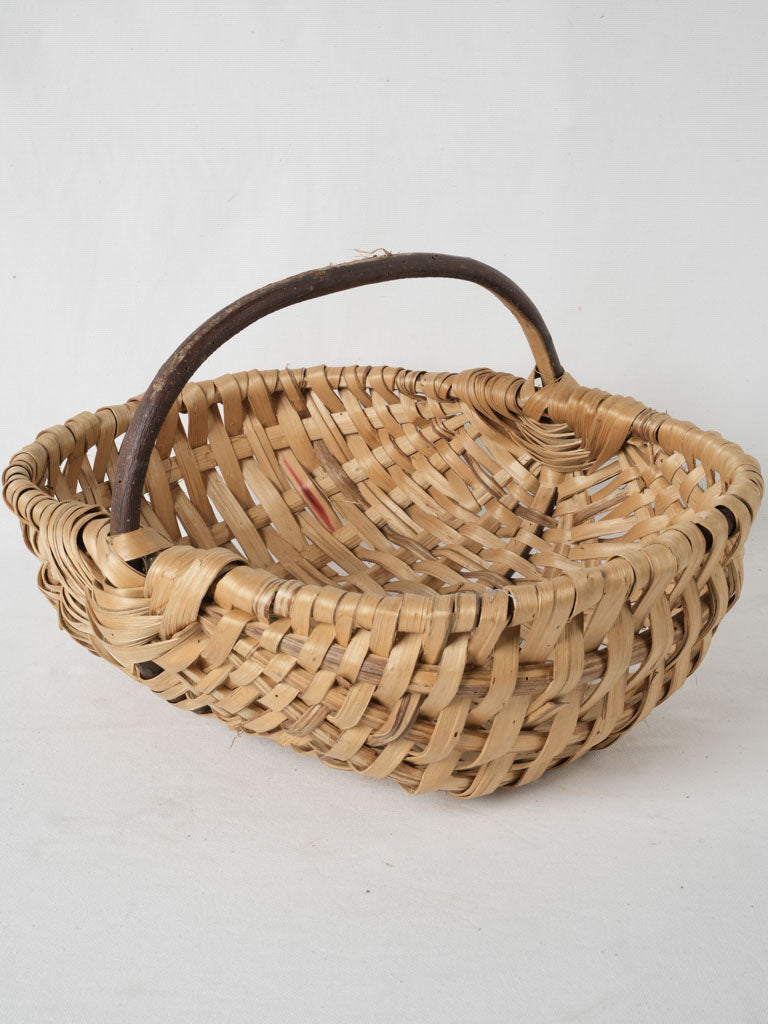 Vintage French woven chestnut basket