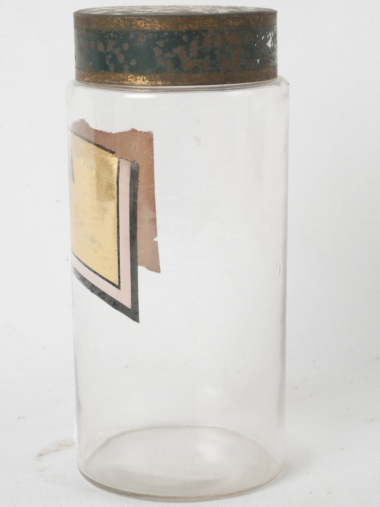 Aesthetic vintage linseed storage jar