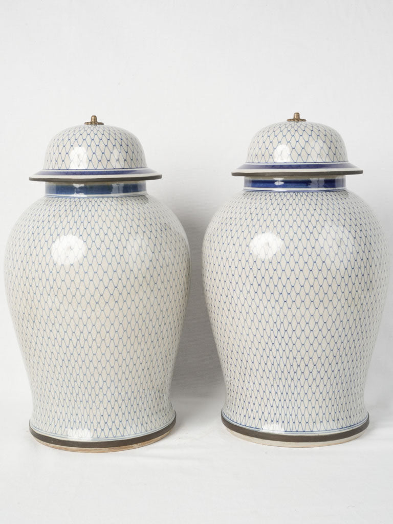 Classic white and blue ginger jars