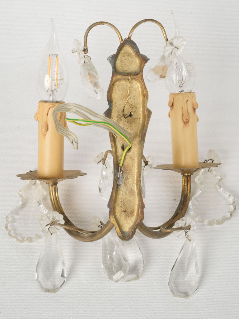 Luxurious vintage sconce pair  