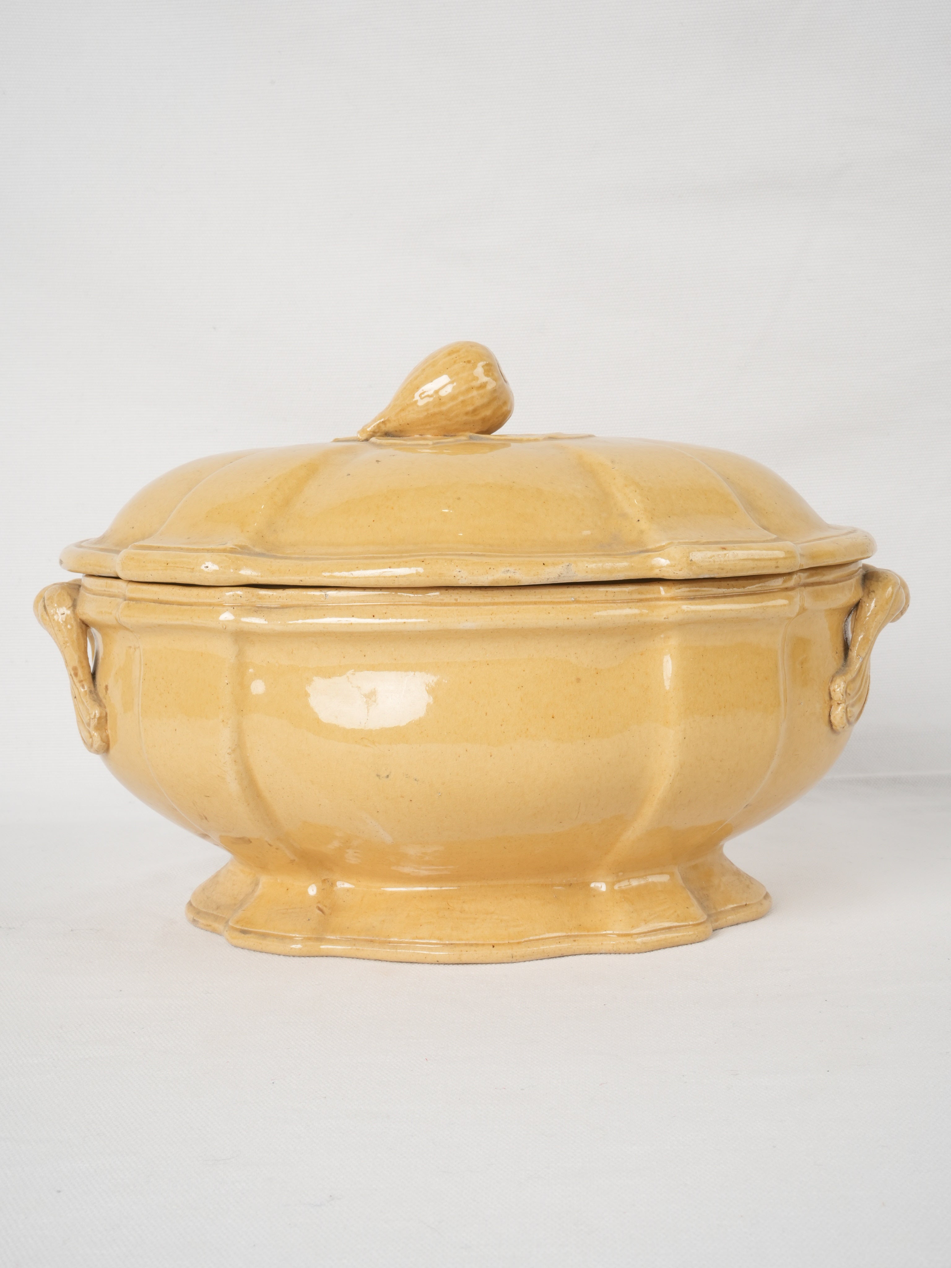 Apt pottery tureen with fig handle