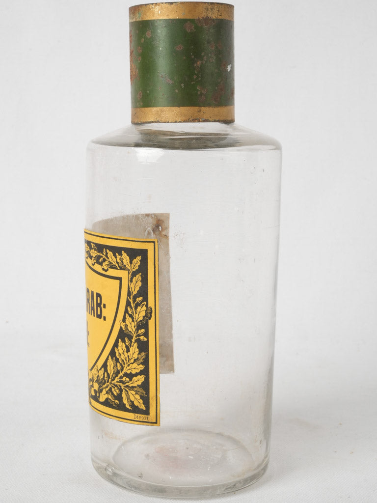 Antique emulsifying 19th-century pharmacy jar