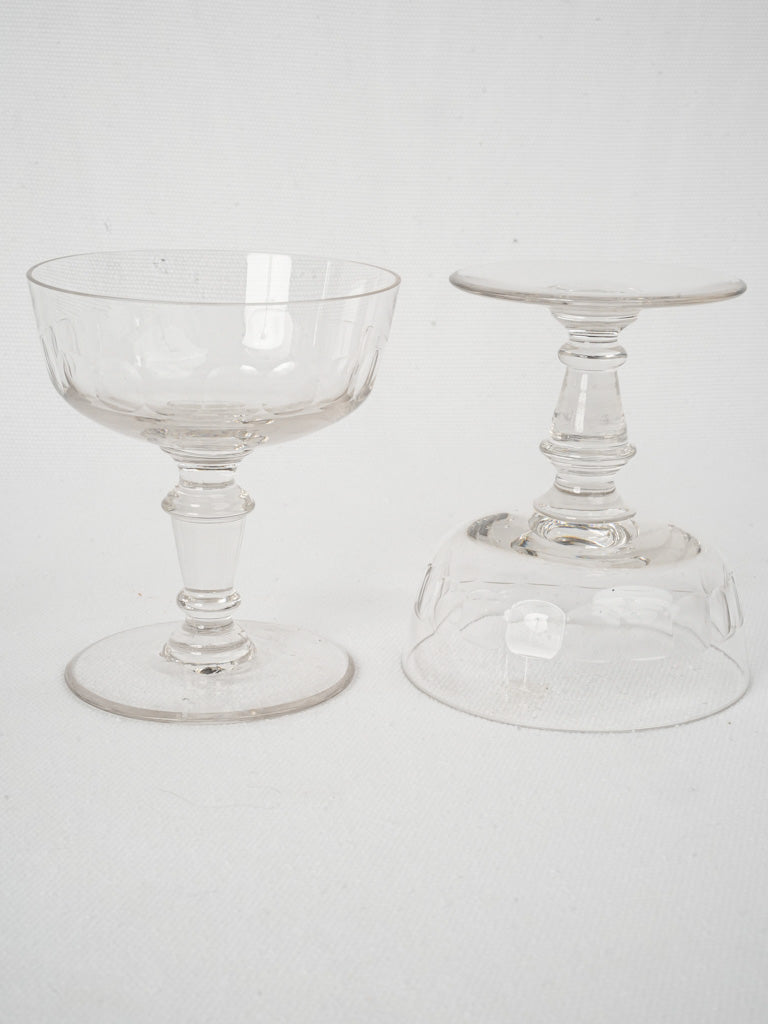 Stunning vintage glass drinkware set