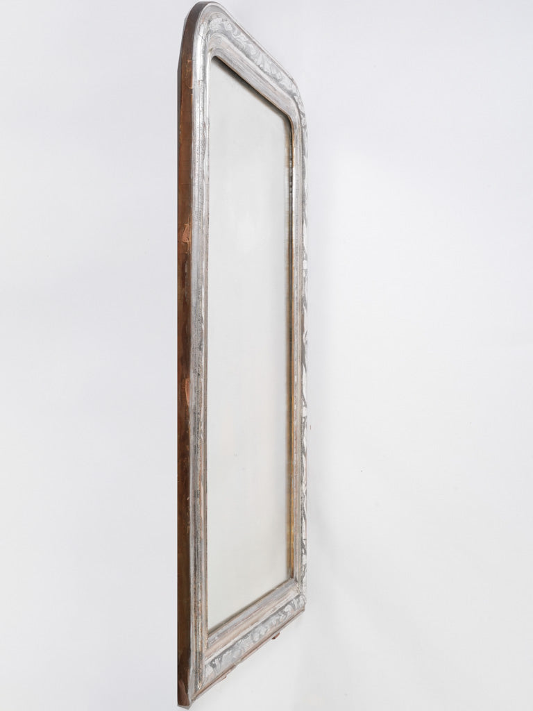 Charming 19th-century silver-leaf wall mirror