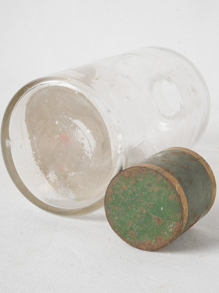 Antique gum arabic powdered storage jar