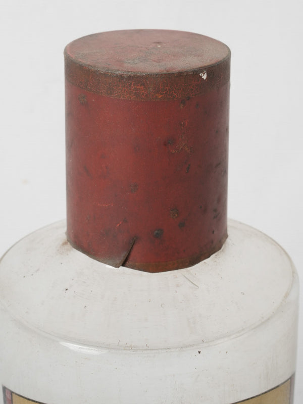 Vintage 19th-century tin-lidded pharmacy jar